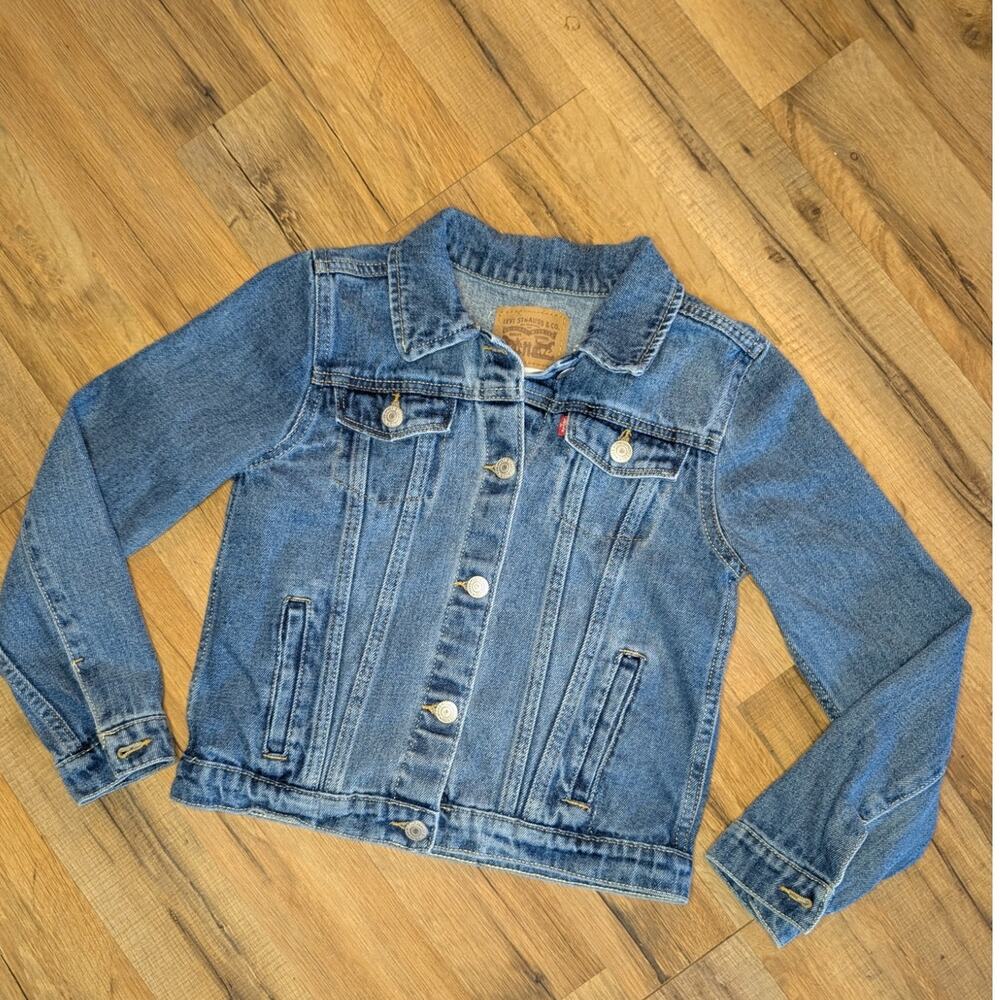 Levi's Girls Coats, Levi's Classic Button Down Trucker Denim Jean Jacket, Sz L